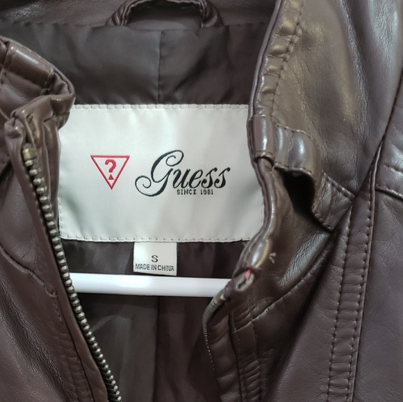 Guess Brown leather jacket - Picture 2 of 5